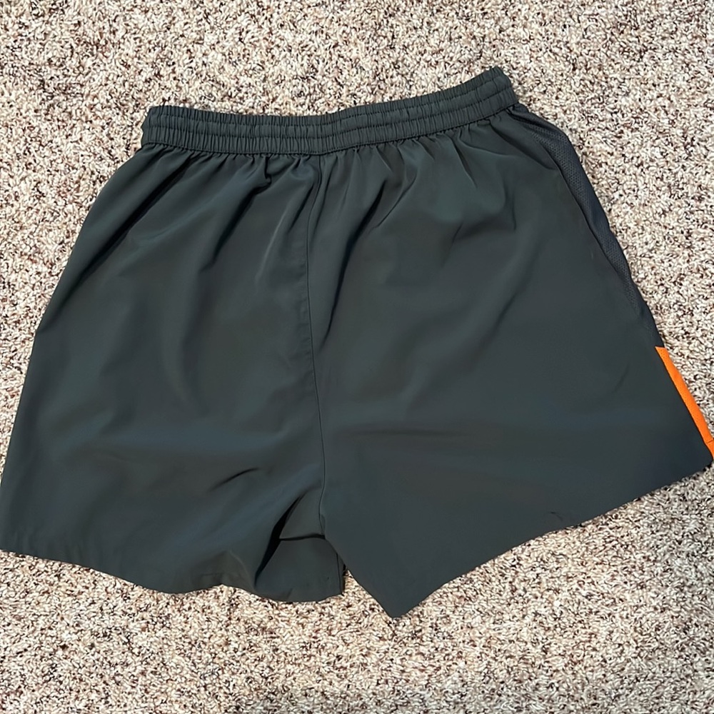 Womens Black and Orange Athletic Shorts - Picture 4 of 4